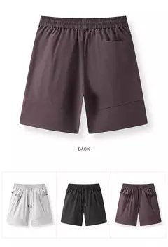 Semir-pantalones cortos informales con paneles para hombre, novedad de verano, cintura elástica, corte holgado, estilo al aire libre, 2025