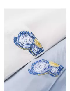 TOYOUTH-Blusa para mujer, camisa de otoño 2024, nueva pintura al óleo multicolor, cuello vuelto, camisa bordada de manga larga, Tops blancos en internet