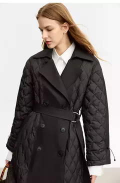 AMII minimalista 2023 abrigos de invierno para mujer, chaquetas femeninas desmontables con cuello largo y cálido Simple y doble botonadura 12324016