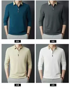Camisa polo para hombre, novedad de verano, polo de manga larga de alta calidad para hombre, polo informal de negocios a rayas de algodón para hombre, talla M-4XL 302 - Eleganzie