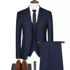 Trajes de hombre de alta calidad para boda, 2 piezas, 3 conjuntos de Blazers, chaquetas formales elegantes, chaleco, pantalones, abrigos, traje clásico completo 2024 - buy online