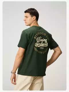 SIMWOOD 2025 novedad de verano, camisetas de tela de sensación fresca de gran tamaño 230gsm para hombres, camisetas de moda con estampado de letras de alta calidad en internet