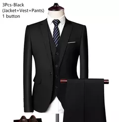 Trajes para boda para hombre, conjunto elegante de 3 piezas, 2 chaquetas, chaleco, pantalones, Blazers de lujo, traje Formal, moda clásica, traje completo 2025 - online store