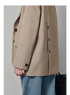 TOYOUTH-Chaqueta de gran tamaño con dobladillo dividido en la espalda para mujer, Blazer de Color liso, traje informal a la moda para oficina, novedad de primavera, 2023 en internet