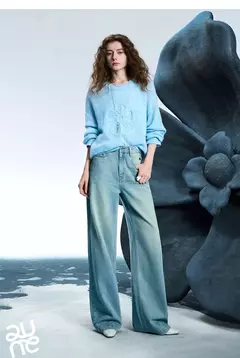 TOYOUTH, pantalones vaqueros de mezclilla para mujer, primavera 20220, nueva pierna ancha de acetato, cintura media baja, pantalones de pierna ancha rectos ajustados