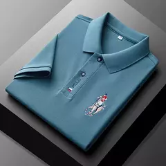 Camisa POLO de manga corta de moda informal bordada de verano para hombre Top cómodo on internet