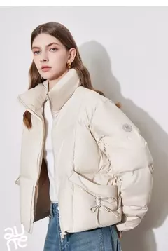 Imagen de TOYOUTH-abrigo de plumón para mujer, chaqueta informal con cremallera y cuello levantado, plumón de pato blanco 20224, otoño e invierno, 90%