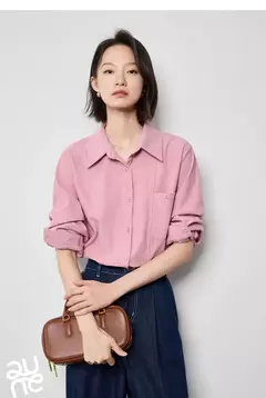 TOYUTH-Blusa Vintage de pana para mujer, camisa de manga larga con cuello vuelto, ropa de trabajo, Tops, Otoño, 2024 en internet
