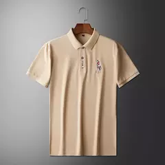 Camisa POLO de manga corta de moda informal bordada de verano para hombre Top cómodo - Eleganzie