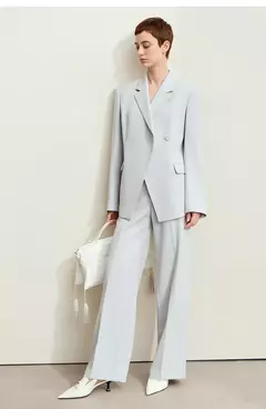 Amii minimalismo 2024 otoño nuevas Blazers mujeres con muescas calidad básica moda Chaqueta larga profesional ropa de mujer 12443051 - Eleganzie
