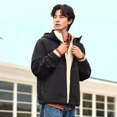 Image of Semir-Chaqueta con capucha de lana Polar para hombre, ropa de invierno con estampado holgada, de tres capas, de terciopelo, novedad de 2024