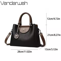 VANDERWAH, bolsos de diseño de 3 capas para mujer, bolsos de hombro tipo bandolera de diseñador de lujo, bolso de mano informal de cuero PU de alta calidad para mujer - tienda en línea