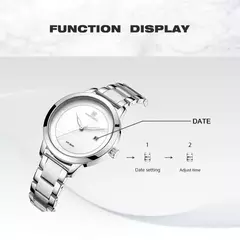 NAVIFORCE, relojes de lujo de marca superior para mujer, reloj impermeable a la moda para mujer, reloj de pulsera de cuarzo para mujer, reloj femenino, reloj femenino - comprar en línea