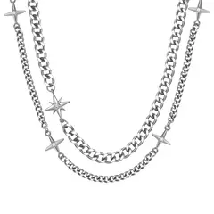 Collar de Cadena Cubana Unisex en Acero Inoxidable – Diseño Minimalista - comprar en línea