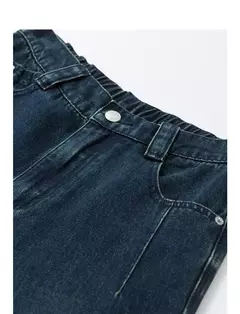 TOYOUTH-pantalones vaqueros para mujer, Vaqueros elásticos de cintura alta hasta el tobillo, bombachos, Otoño, 2024 - Eleganzie