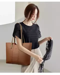 Bolsos de mujer de 3 capas de marca genuina, bolsos grandes de cuero suave de alta calidad de diseñador, bolso de hombro para mujer 2024, bolso de mensajero 2024 - comprar en línea
