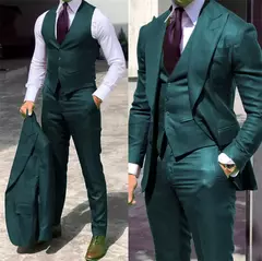 Trajes de esmoquin de boda elegantes, traje de novio ajustado de 3 piezas para hombres, traje de padrino de boda, negocio Formal barato para hombre (chaqueta + chaleco + pantalones) - buy online