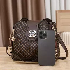 Nuevo bolso de mano para mujer, bolso de hombro tipo bandolera con diseño de lujo, bolso cruzado de un solo hombro con estampado de cuadros y gran capacidad