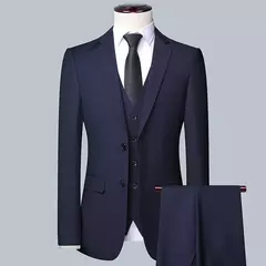 Traje de negocios de moda para hombre, Blazer, chaleco y pantalones, informal, Formal, profesional, Boutique, para boda, 3 piezas, M-6XL, 2024