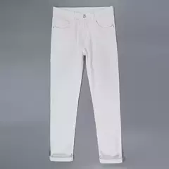 Pantalones vaqueros ajustados blancos para hombre, ropa de estilo clásico, elásticos de alta calidad, de marca, otoño - online store