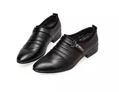 Zapatos Oxford elegantes y elegantes, zapatos de hombre de talla grande, zapatos de vestir para hombre, mocasines de vestir de cuero para hombre, zapatos sin cordones para hombre