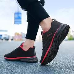Imagen de Zapatos de punto para correr para hombre, zapatillas informales de moda, transpirables, deportivas, atléticas, para gimnasio, zapatillas ligeras para hombre, zapatos informales