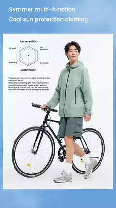 Semir chaqueta de protección solar para hombre, ligera, sensación fresca, Triple protección, Top con capucha, nueva chaqueta de verano 2025 para exteriores - buy online