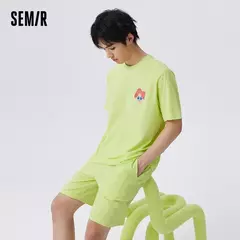 Semir-Pijama de manga corta para hombre, traje de uso diario, cómodo y transpirable, con estampado de dibujos animados, estilo Casual - Eleganzie