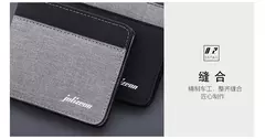 Cartera de lona a la moda para hombre, monedero corto, funda para tarjetas de crédito, tarjetero negro/azul/gris, monedero para hombre, soporte para banco 2023