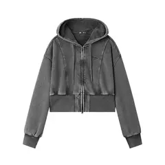Semir-Chaqueta corta con capucha para mujer, abrigo holgado con bordado elegante, flor de ciruelo, novedad de otoño, 2024 - comprar en línea
