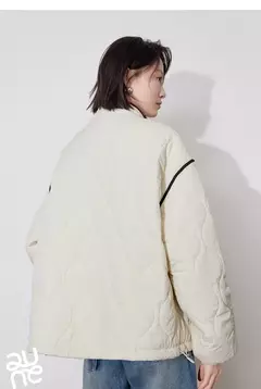 TOYOUTH-abrigo grueso de algodón para mujer, chaqueta elegante con empalme de Color contrastante y cuello de solapa de manga larga para invierno 2024 - tienda en línea