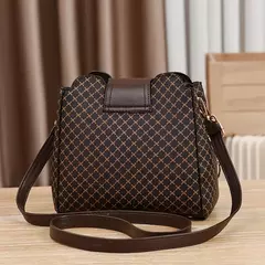 Nuevo bolso de mano para mujer, bolso de hombro tipo bandolera con diseño de lujo, bolso cruzado de un solo hombro con estampado de cuadros y gran capacidad - comprar en línea