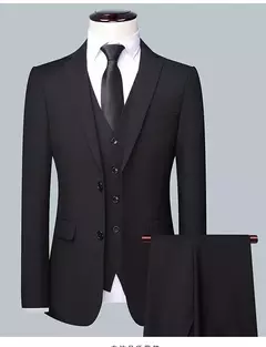 Traje de negocios de moda para hombre, Blazer, chaleco y pantalones, informal, Formal, profesional, Boutique, para boda, 3 piezas, M-6XL, 2024 - buy online