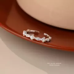Anillo Ajustable de Plata 925 con Perla – Lujo y Belleza Sofisticada - Eleganzie