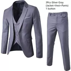 Trajes para boda para hombre, conjunto elegante de 3 piezas, 2 chaquetas, chaleco, pantalones, Blazers de lujo, traje Formal, moda clásica, traje completo 2025 - online store