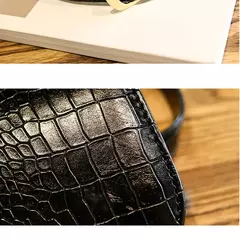 Riñonera de moda para mujer, Bolso pequeño de cuero PU con patrón de cocodrilo multifuncional, bolso cruzado diagonal deportivo informal - comprar en línea