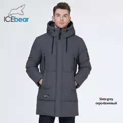 ICEbear-Chaqueta gruesa y cálida para hombre, abrigo de longitud media con capucha, de algodón, a la moda, MWD3061D, invierno, 2023 - online store