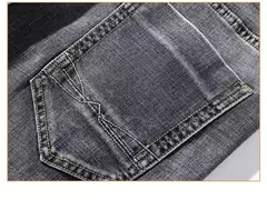 Sulee-pantalones vaqueros clásicos para hombre, Jeans azules, elásticos avanzados, rectos, de algodón, talla grande, 2024 - online store