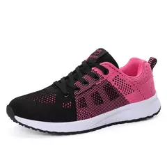 Zapatillas transpirables para correr para mujer, zapatillas deportivas ligeras antideslizantes para mujer, zapatillas suaves para exteriores con cordones, tenis de moda - online store