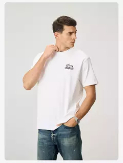 SIMWOOD 2025 novedad de verano, camisetas de tela de sensación fresca de gran tamaño 230gsm para hombres, camisetas de moda con estampado de letras de alta calidad - comprar en línea