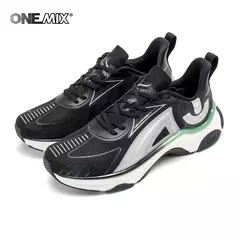 ONEMIX, zapatillas para correr para hombre, zapatillas deportivas de malla transpirable con cordones, zapatos para correr al aire libre, zapatillas antideslizantes a la moda para caminar