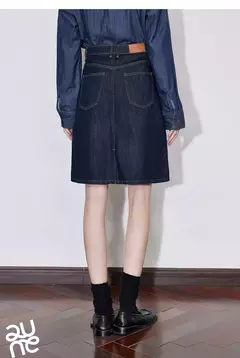 TOYOUTH falda de mujer 2025 primavera nuevo estilo americano High Street una línea hasta la rodilla ropa de trabajo falda vaquera - comprar en línea