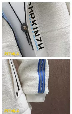 Parkas de piel sintética de lana de alta calidad para hombres, abrigo cálido informal de moda, ropa de calle cálida para pareja, chaqueta de lana de cordero para invierno - buy online