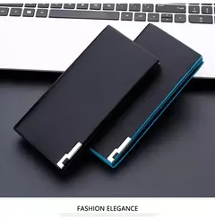 Cartera larga y delgada con múltiples ranuras para tarjetas para hombre, billetera de lujo de diseñador con bolsa de monedas en internet