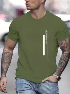 Camiseta de manga corta con cuello redondo y estampado de nueva ciudad de trabajo 100% algodón de talla grande de verano para hombre on internet