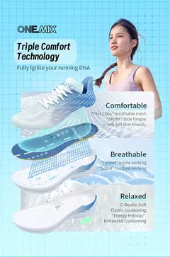 Onemix 2025, nuevos zapatos transpirables para correr de velocidad, zapatos deportivos informales para hombre y mujer, zapatos deportivos ligeros para hombre, cuerda para saltar al aire libre, Fitness en internet