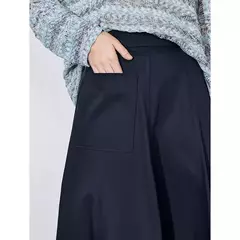 TOYOUTH falda de mujer 2025 primavera nueva falda de paraguas de línea A hasta el tobillo de algodón con bolsillo Irregular - comprar en línea