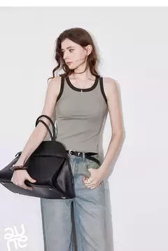 TOYOUTH mujeres camisetas sin mangas 2025 primavera nuevo Color contrastante cintura delgada chaleco sin mangas - tienda en línea