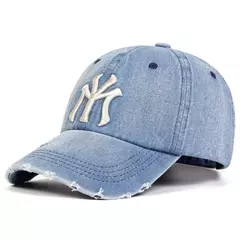 Gorras de béisbol de mezclilla con agujero bordado de letras Unisex primavera otoño sombreros casuales ajustables al aire libre sombrero de protección solar