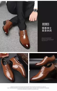 Zapatos de cuero transpirables para hombre, calzado Formal de negocios, Punta puntiaguda, con cordones, para boda, talla grande, Amazon en internet